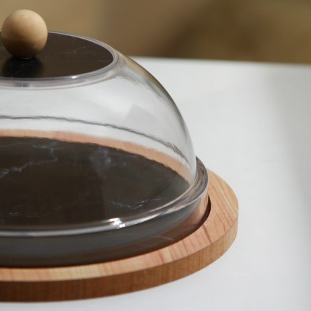 Black marble lid, 15 cm-2