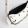 Bag Women's Cross-Bodi, with a zipper, white color