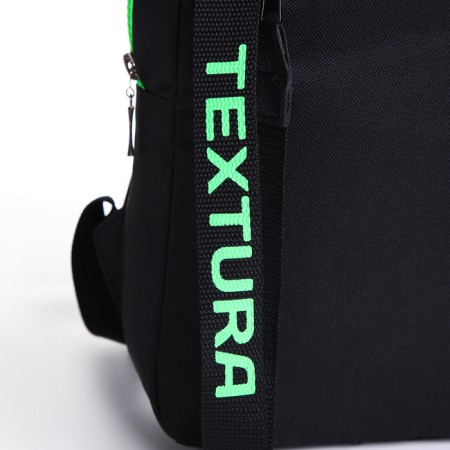 Textura's backpack, external pocket, black/light green color-3