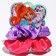 Satin hair elastic band, 2 pieces, vinx