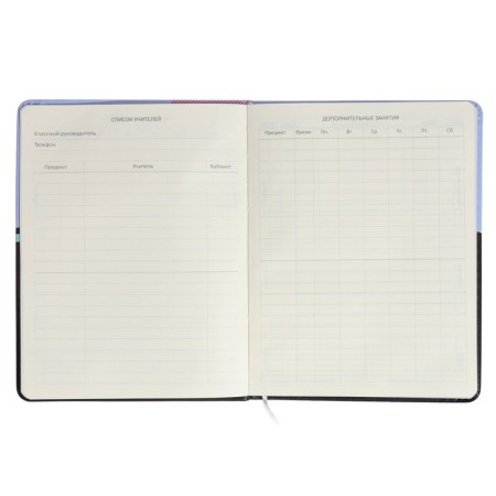 Universal Pastel 1-11 Diary, hard cover, artificial leather, colored cut, silk-screen printing, lies, block 80 g/m2-5