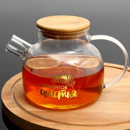 Glass kettle "Moments of happiness", 1000 ml-3
