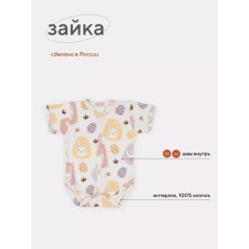 Боди детское на кнопках Топотушки «Зайка», рост 62 см