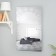 Mirror, wall -mounted, with sandblasting graphics, 80 × 50 cm