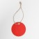 Cretaceous price tag Birk "Circle" on a rope, 3 pcs. in a set, 4.5 × 4.5 cm, red color