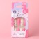 Pink Dream Frinding Nails, 24 pcs, adhesive plates, ballerina shape, pink/beige/white color