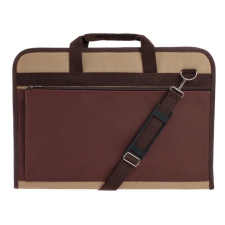 Folder for drawings and drawings for artists A3, 450 x 320 x 30 mm, handles, frame, with pocket, beige/brown, estado-1