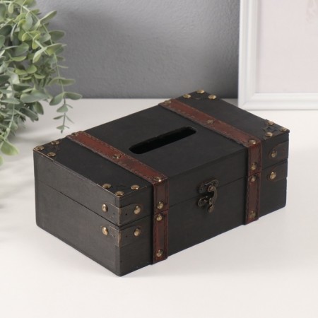 Casket tree napkin "Black suitcase" 14x23x9 cm