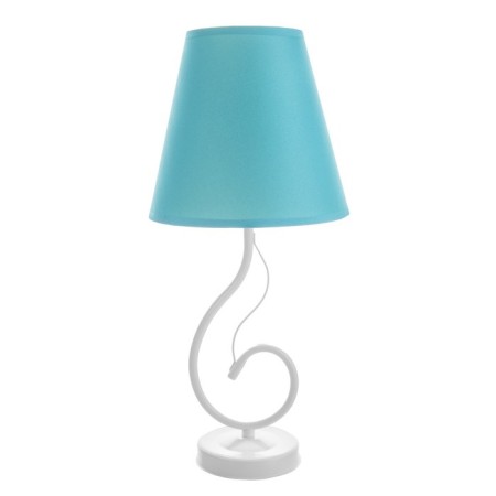 Lamp table Marcel 1x15W E14 18x18x42cm White/turquoise Risalux-7