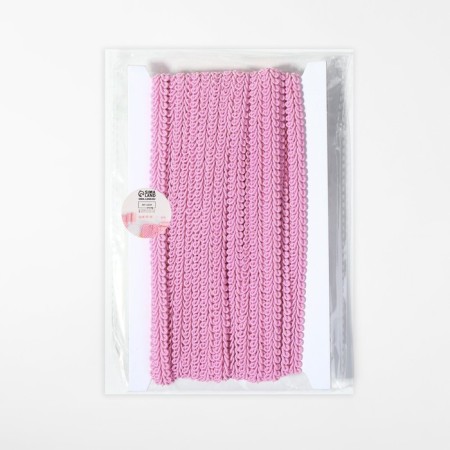 Decorative braid "Chanel", 10 mm, 10 ± 1 m, pink color-2