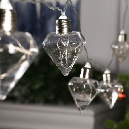Garland “thread” 3 m with nozzles “Crystal bulbs”, IP20, transparent thread, 80 LED, glow blue, 8 modes, 220 V-1