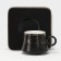 Ceramic coffee Ceramic "Meisi", 12 items: 6 cups 100 ml, 6 saucer d = 11 cm, black color is black