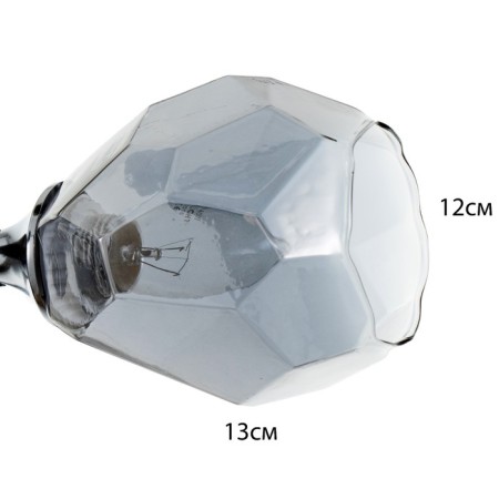 Svetogor chandelier "Night" 8x60W E27 Black/chrome 95x95x32cm-6