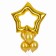 Set of balls "Golden Star", latex, foil, 7 pcs.