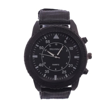 Men's watches "Soldier", D-4.5 cm, L-22 mm strap, black