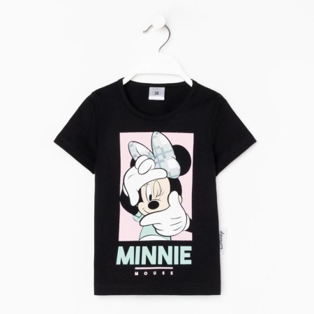 Children's T-shirt "Minnie" Minnie Mouse, height 122-128, black color-7