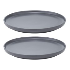 Set of plates Tkano Essential, 20 cm, 2 pcs, dark gray color
