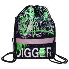 A bag for shoes with a pocket of 500 x 410 mm, Erich Krause, density 300D, reflective strip, digger
