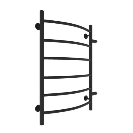 Water towel "Sanprise" Classic P6, 500x800 mm, side connector, black matte-8