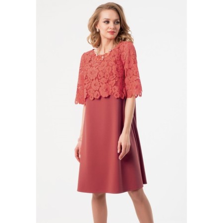 Female dress, size 42, coral color