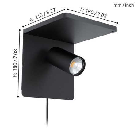 Bra Ciglie, 1x10W GU10, black color-1