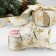 A satin ribbon with a metal thread “Patterns with a star”, 60 mm, 9 ± 0.5 m, white/gold color