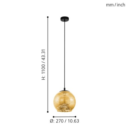 Albaraccin chandelier 1x40W E27-2