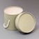 Gift box, round, gray, with a lace, 12 x 12 cm