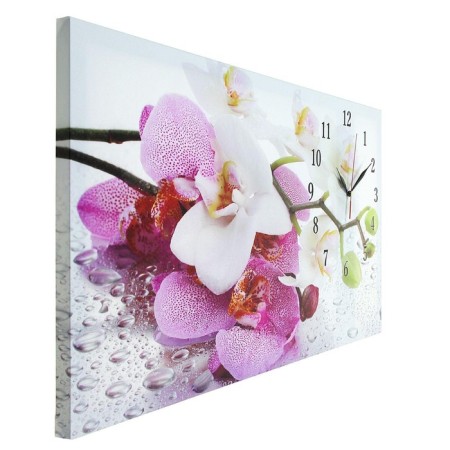 Carty clock is wall-mounted, on canvas, interior, silent "orchids", 40 x 76 cm-1