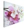 Carty clock is wall-mounted, on canvas, interior, silent "orchids", 40 x 76 cm