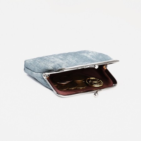 Women's wallet on the farmar, blue color-1