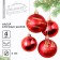 Christmas tree balls New Year's “Miracles near!”, For the New Year, plastic, d = 6, 4 pcs., Red color with gold