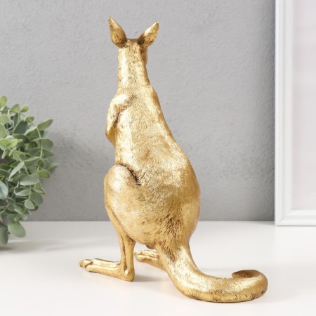 Souvenir Polystone "Golden Kangaroo" 19.5x19.5x24.5 cm-2