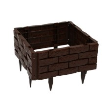 Plastic bed, 4 sections, 45 × 45 × 20 cm, chocolate