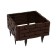 Plastic bed, 4 sections, 45 × 45 × 20 cm, chocolate