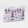 Cosmetic bag with lightning, white/pink color