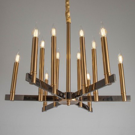 Barry chandelier 12x40W E14 Brass 65x65x50 cm Bayerlux-2