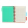 Notepad, A6, 100 liters, double spiral, 3 sections, plastic cover, mix