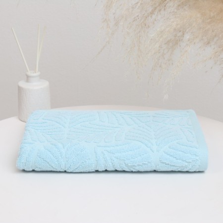 Tainted towel "Palma", Blue color, 70x130 cm, cotton, 450g/m