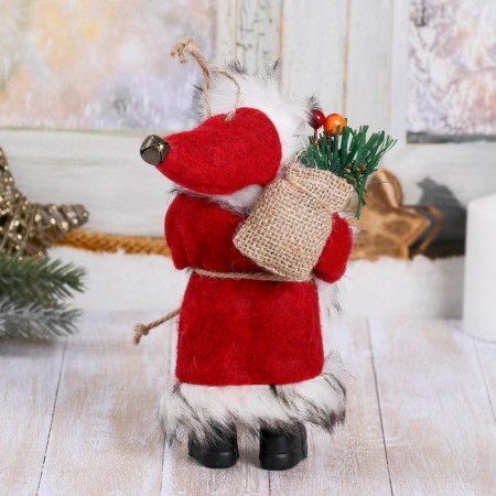 Santa Claus "in a red fur coat, with forest guns" 16 cm-2