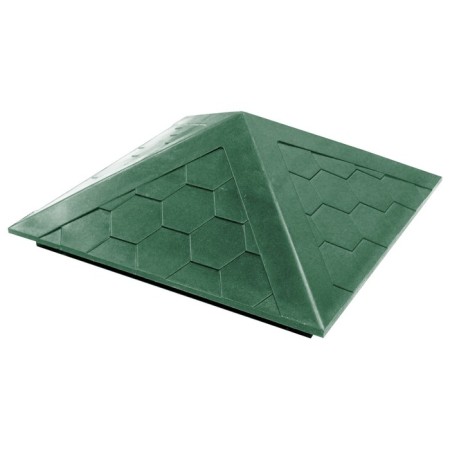 PPK cap to a fence column, 1.5 × 1.5 bricks, 39 × 39 × 4.3 cm, green, “flexible tile”-2