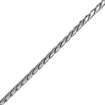 Collar - Broke "Cobra", 50 cm, chain thickness 4 mm, silver-3