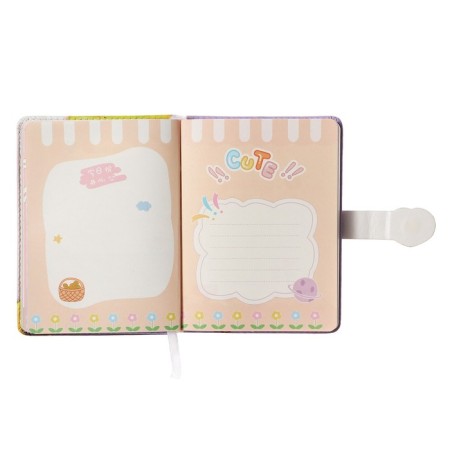 Gift notebook, A6, 100 sheets, color block, with a curly knife, PVC cover, Monster, Mix-8
