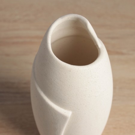VAZA Ceramics Table "Wilston" D-5 cm, 22x9.5 cm, beige-3