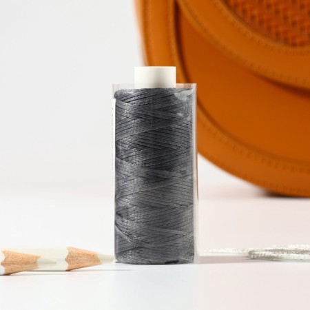 The threads are waxed, flat, 150d/16, 0.8 mm, 50 ± 2 m, dark gray color-3
