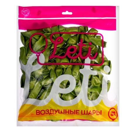 Latex ball 5 ", chrome, set 100 pcs., Salad color-1