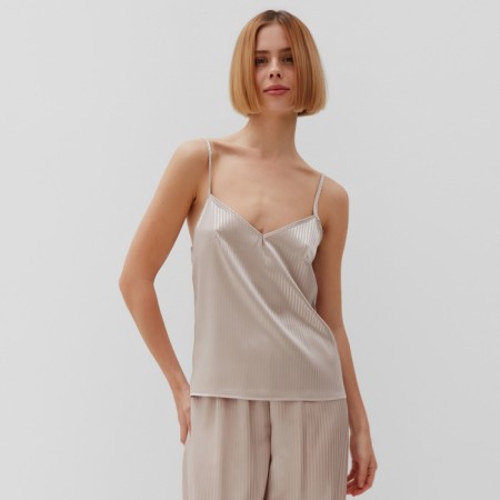Top female on the straps Minaku: Home Collection Beige Color, Rr. 46