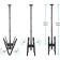 Black Black Black 32 "-80" Max.12kg Ceiling Tilt Crill Crane