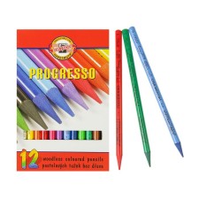 Family pencils 12 colors, Koh-I-Noor Progresso 8756, color, whole, in a cardboard box