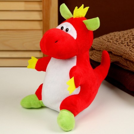 Soft toy "Dragosh", Red, 23 cm-1